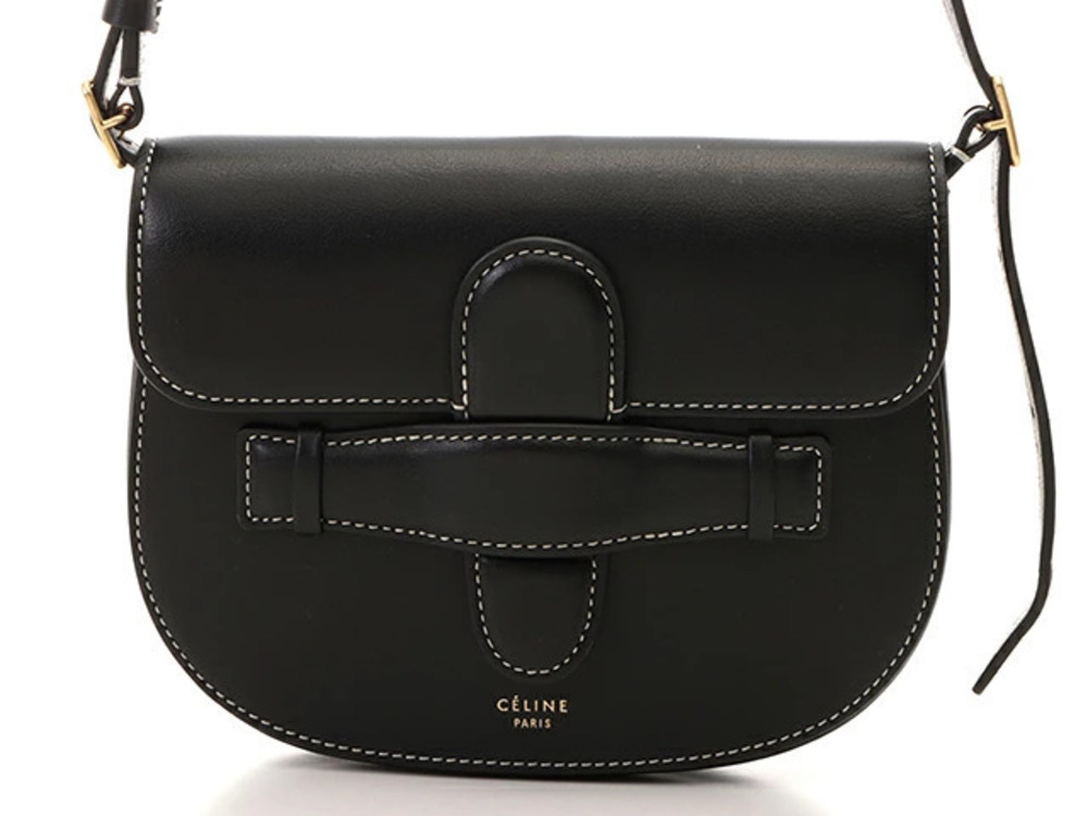 Celine Club Shoulder Bag Black Calfskin